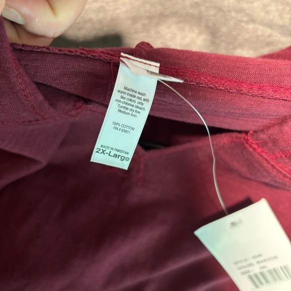 Women’s 2XL NWT Pennant Sportswear Hoodie / Hooded Pullover, Maroon, Lightweight - Picture 7 of 8